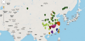 中国方言地图分布示意图